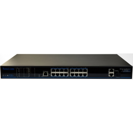 SWITCH MANAGEABLE 250W- 16×100Mb/POE+ et 2x1000Mb + 1SFP