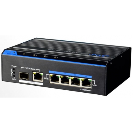 SWITCH INDUS 60W - 4×100Mb/POE+ , 1×100Mb ,1SFP