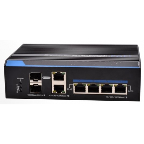 SWITCH INDUS 60W - 4×100Mb/POE+ , 1×100Mb ,1SFP