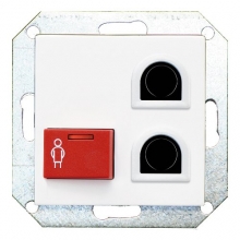 ICall 335 LB-OEE /R bouton BUS tête de lit 2 entrées mini din 1 bp d'appel rouge