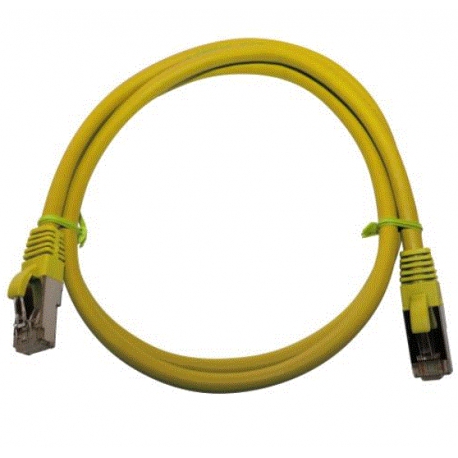 Cordon Cat6A S/FTP Jaune 0.5m (500 Mhz) LSZH