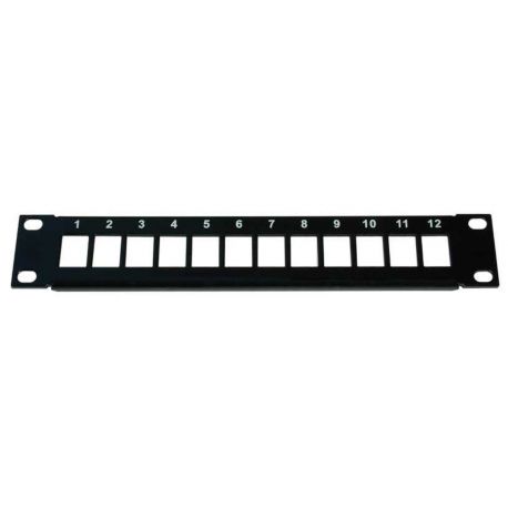 Panneau 10'' nu 1U 12 ports Keystone