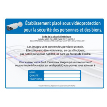 ETIQUETTE VIDEOPROTECTION A4 ou A6