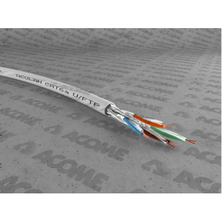 Câble ACOME Blanc, 1 x 4P Cat 6a U/FTP (Touret de 500m)