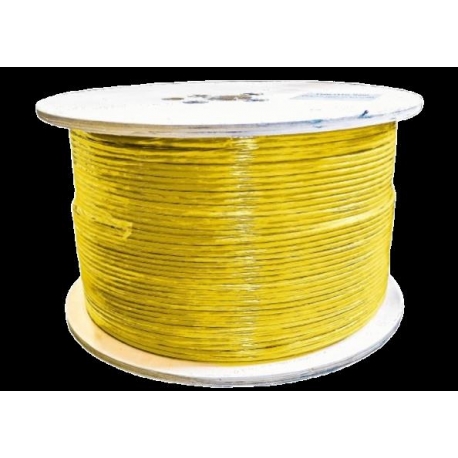 EasyLan - câble 6A F/FTP 1X4P 500MHz - gaine jaune Cca LSFROH Touret 500 m