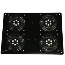 Caisson de 4 ventilateurs de toit pour BAIE profondeur 600 et 800 Noir