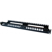 Panneau 19" nu 1u 24 ports Keystone