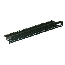 Panneau 24 ports non équipé - 1U - Noir RAL900