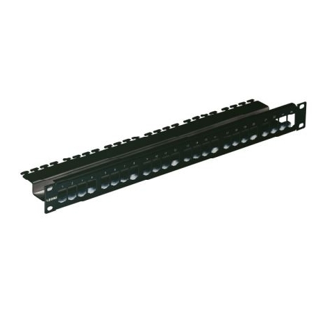 Panneau 24 ports non équipé - 1U - Noir RAL900