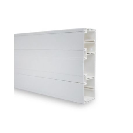 Goulotte ENSTO 190 X 54 3COMP Ral 9010 CLIP 45 avec  couvercles