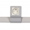 Adaptateur pour équipement 45x45 moulure 32x15 blanc